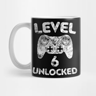 Kids Level 6 Unlocked 6Th Video Gamer Birthday Mug